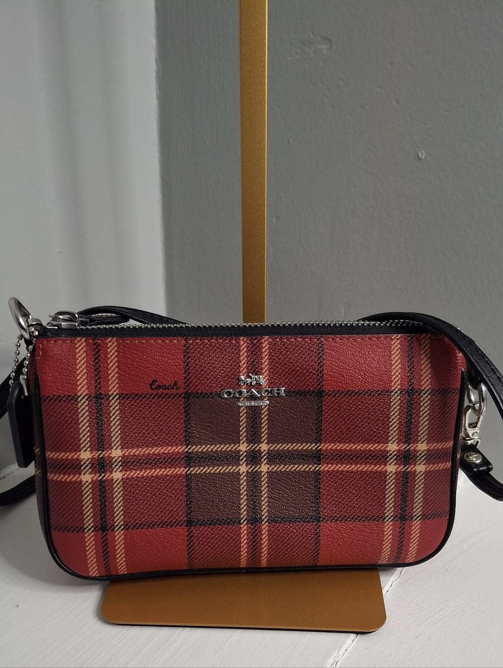 Coach Nolita 19 with Tartan Plaid Print Shoulder Bag EUC
